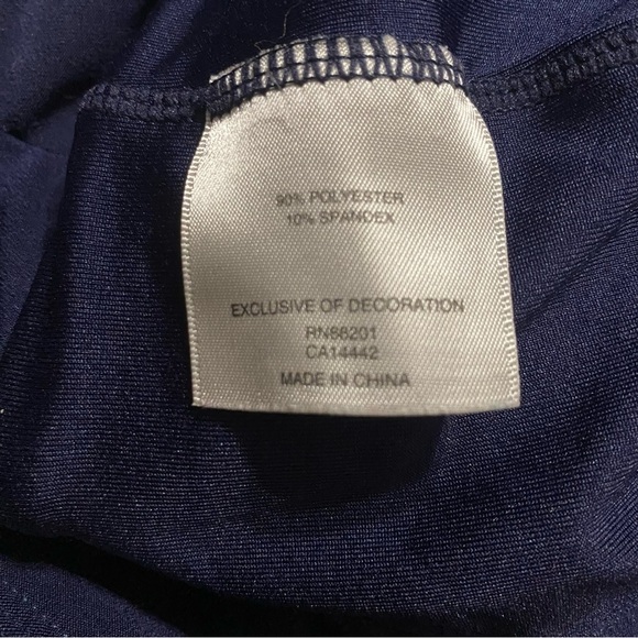 Mondetta Blue Striped Stretch Waist Pockets Zipper Side Golf Tennis Skort - Picture 6 of 6